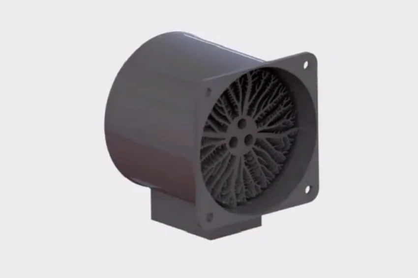 Topology Optimized Design of Coral Fins for Heat Sink